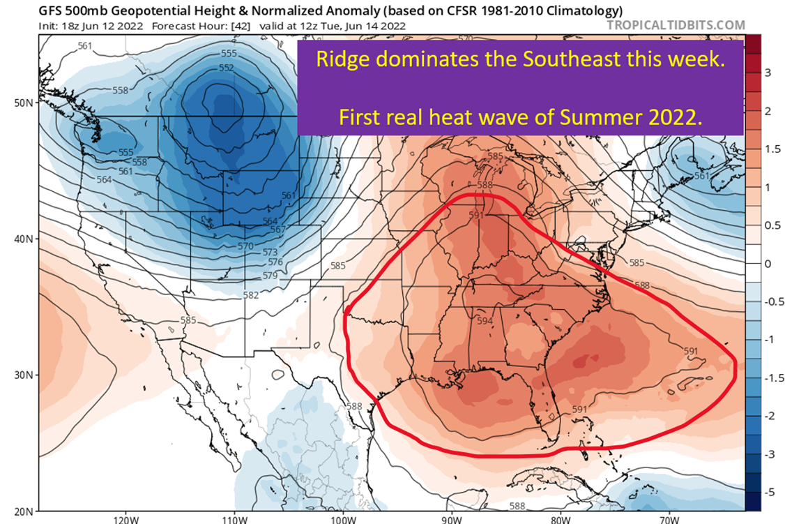 The Thermostat Turns Up More and Sneaky Tropical Potential.