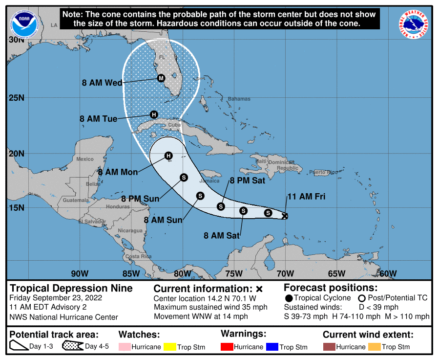 It’s Officially TD9, And The Models Are Targeting Florida